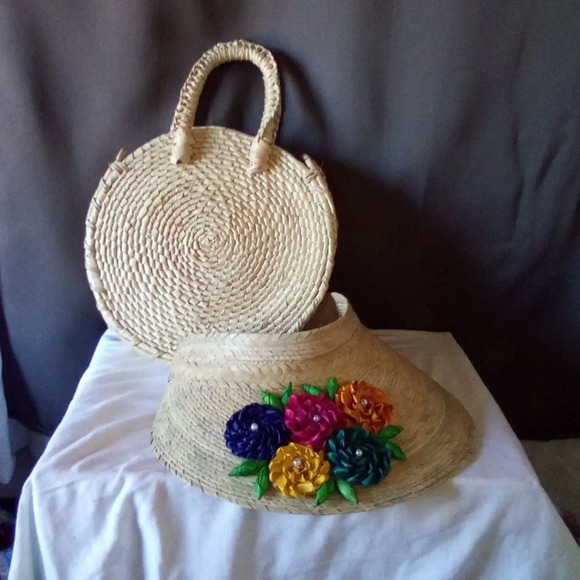 🎁New Mexican set visor and bag handmade - Picture 1 of 5